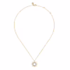 14K Yellow Gold Bujukan Bead Sunburst Necklace with .12ctw Diamonds Fine Jewelry 12
