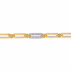 14K Two-Tone Bujukan Clover Link Chain Bracelet with .31ctw Diamonds 7″ Bracelets 12