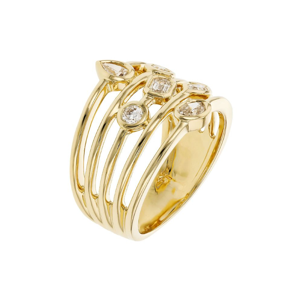 14K Yellow Gold Ring with .50ctw Diamonds Size 7 Fine Jewelry 2