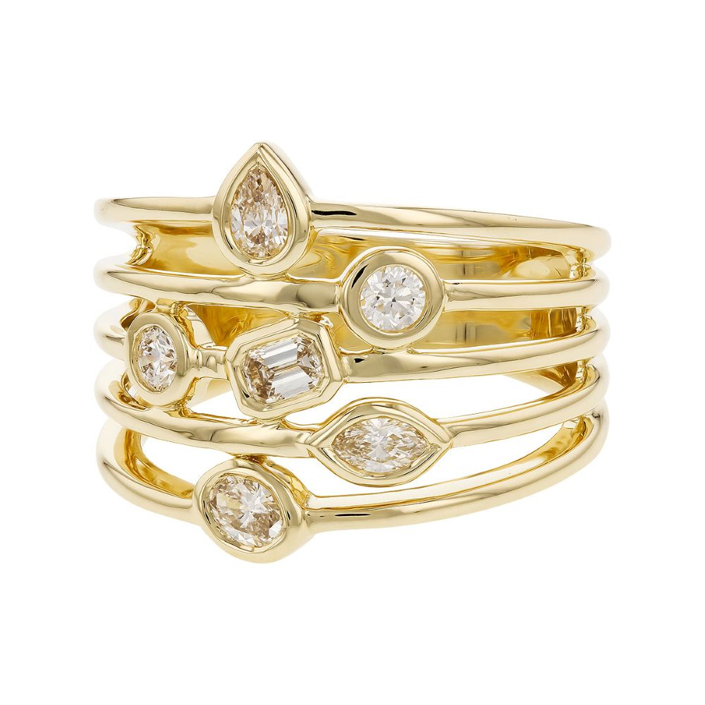 14K Yellow Gold Ring with .50ctw Diamonds Size 7 Fine Jewelry 3