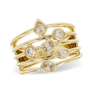 14K Yellow Gold Ring with .50ctw Diamonds Size 7