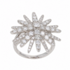 14K White Gold Starburst Ring with 2.86ctw Diamonds Size 7 Fine Jewelry 10