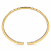 14K Yellow Gold Contemporary Bangle with .14ctw Diamonds Size 5.75 Bracelets 15
