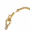 14K Yellow Gold Bujukan Stirrup Bangle with .17ctw Diamonds Size 6.25 Bracelets 20