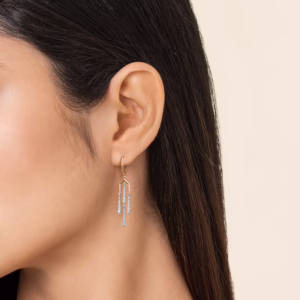 14K Two-Tone Chandelier Earrings with .53ctw Diamonds