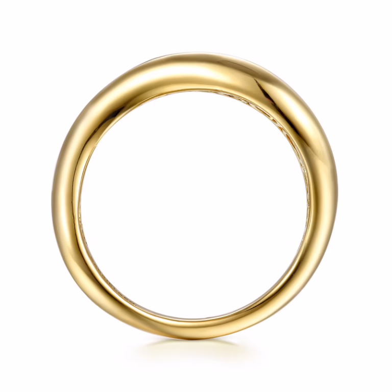 14K Yellow Gold Stackable Wave Ring Size 6.5 Fine Jewelry 10