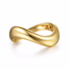 14K Yellow Gold Stackable Wave Ring Size 6.5 Fine Jewelry 22