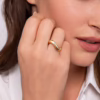 14K Yellow Gold Stackable Wave Ring Size 6.5 Fine Jewelry 27