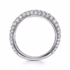 14K White Gold Stackable Wave Ring with 1.36ctw Diamonds Size 6.5 Fine Jewelry 24