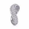 14K White Gold Stackable Wave Ring with 1.36ctw Diamonds Size 6.5 Fine Jewelry 26