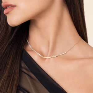 14K Yellow Gold Necklace with 1.51ctw Diamonds