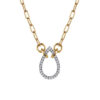 14K Two-Tone Teardrop Chain Necklace with .21ctw Diamonds 17″ Fine Jewelry 10