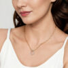 14K Two-Tone Teardrop Chain Necklace with .21ctw Diamonds 17″ Fine Jewelry 11