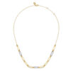 14K Two-Tone Bujukan Clover Link Necklace with .31ctw Diamonds Fine Jewelry 12