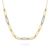14K Two-Tone Bujukan Clover Link Necklace with .31ctw Diamonds Fine Jewelry 10