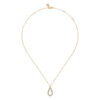 14K Two-Tone Teardrop Pendant Necklace with .46ctw Diamonds Fine Jewelry 12
