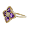 14K Yellow Gold Ring with 1.28ctw Amethyst & .04ctw Diamonds Size 7 Fine Jewelry 12