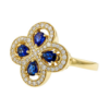 14K Yellow Gold Ring with .68ctw Sapphires & .28ctw Diamonds Size 7 Fine Jewelry 12